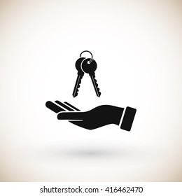 hand with keys  icon