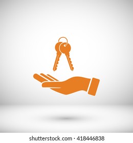 hand with keys  icon