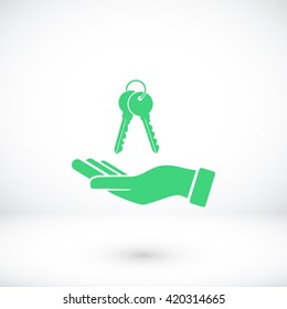 hand with keys  icon