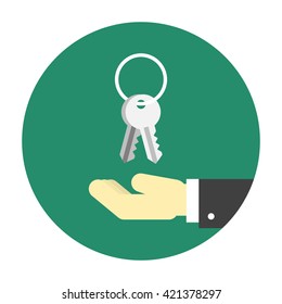 Hand with keys icon