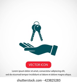 hand with keys  icon