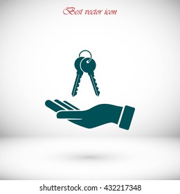 hand with keys  icon