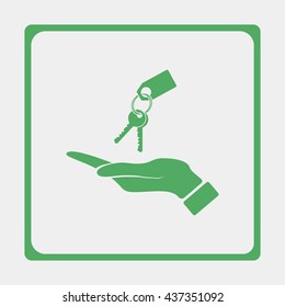 Hand with keys icon.