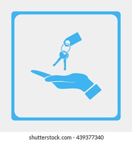 Hand with keys icon.