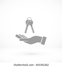 Hand With Keys  Icon