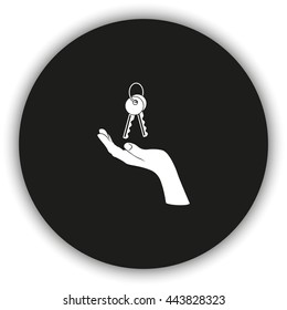 Hand with keys icon.
