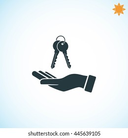 hand with keys  icon