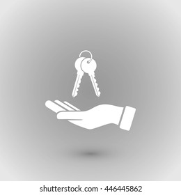 hand with keys  icon