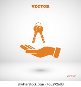hand with keys  icon