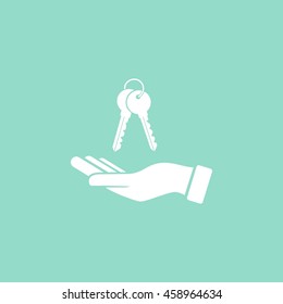 hand with keys  icon