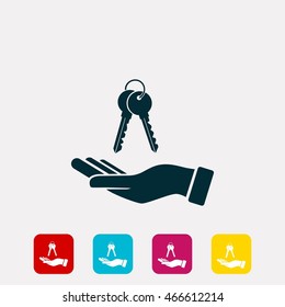 Hand With Keys  Icon