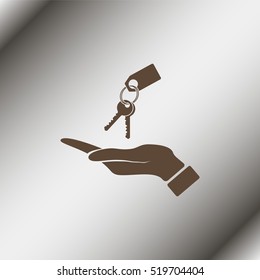 Hand with keys icon.