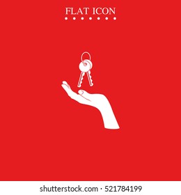 Hand with keys icon.