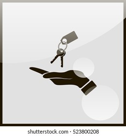 Hand with keys icon.