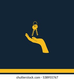 Hand with keys icon.