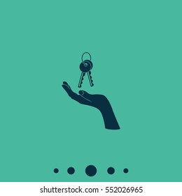 Hand with keys icon.