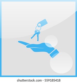 Hand with keys icon.