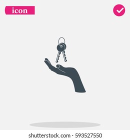 Hand with keys icon.