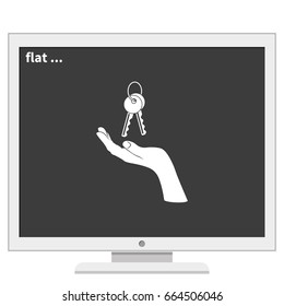 Hand with keys icon.