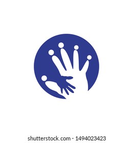 Hand kids concept vector illustration icon design