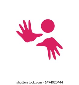 Hand kids concept vector illustration icon design