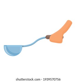 Hand mit Küchenwerkzeug Symbol. Handkarton mit Küchenwerkzeug, Vektorsymbol für Webdesign einzeln auf weißem Hintergrund