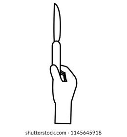 hand with knife cutlery