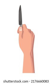 hand with knife cutlery tool