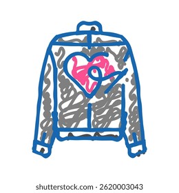 hand knitted scarves diy fashion handmade doodle icon sketch vector. hand knitted scarves diy fashion handmade sign. isolated symbol illustration