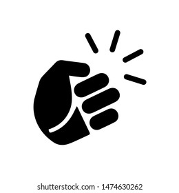 Hand knocking on door icon. Vector illustration.