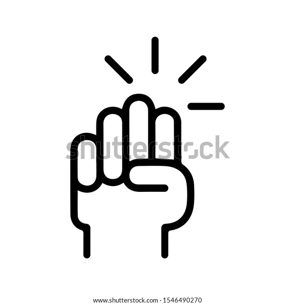 Hand Knocking On Door Icon Vector Stock Vector (Royalty Free ...