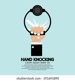 Hand knocking Vector Illustration