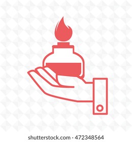 hand laboratory tools chemistry vector illustration graphic