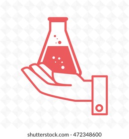 hand laboratory tools chemistry vector illustration graphic