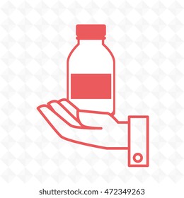 hand laboratory tools chemistry vector illustration graphic
