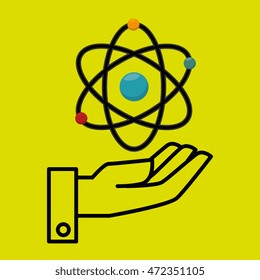 hand laboratory tools chemistry vector illustration graphic