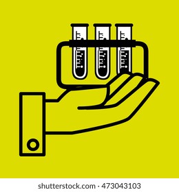 Hand Laboratory Tools Chemistry Vector Illustration Stock Vector ...