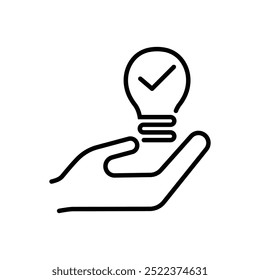 hand and a lamp icon vector design illustration isolated white background