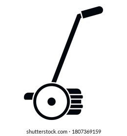Icono de cortadora de césped manual. Ilustración simple del icono vectorial de cortadora de césped manual para diseño web aislado en fondo blanco
