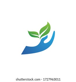 Vorlage für handliche und blattgrüne Logos