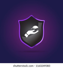 hand and leaf icon