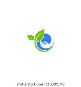 hand & leaf logo
