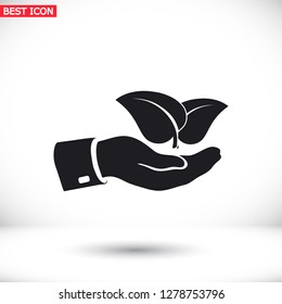 hand & leaf - nature 