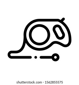 Hand Leash Icon Vector. Outline Hand Leash Sign. Isolated Contour Symbol Illustration