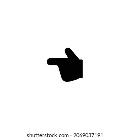 Hand left simple flat icon vector illustration