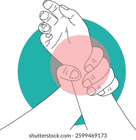 Hand and Leg Injury Illustration with Simple Cartoon Design. Vector Illustration.
