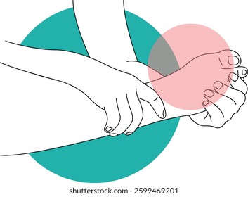 Hand and Leg Injury Illustration with Simple Cartoon Design. Vector Illustration.