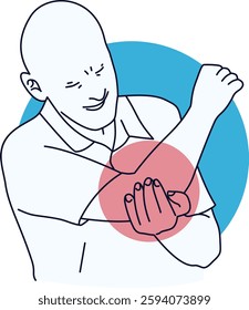 Hand and Leg Pain Illustration with Flat Design. Isolated Vector Graphic.