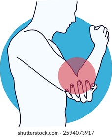 Hand and Leg Pain Illustration with Flat Design. Isolated Vector Graphic.