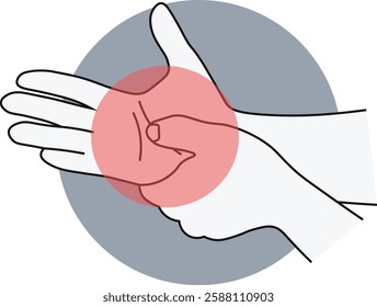 Hand and Leg Pain Injury Illustration. Isolated on White Background.